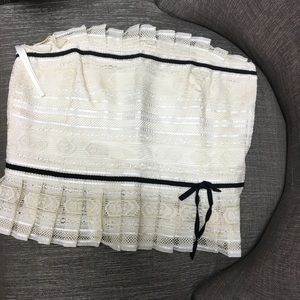 Rena Lange tube top in ivory lace